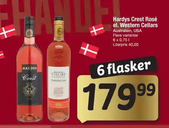 Fakta Tyskland Hardys Crest Rosé el. Western Cellars tilbud