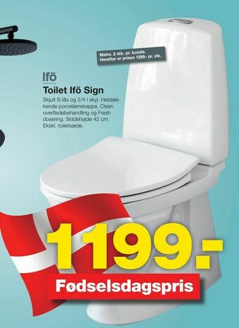 Bauhaus Toilet Ifö Sign tilbud