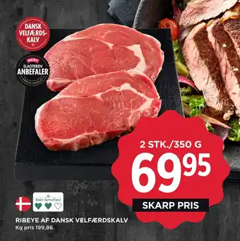 MENY RIBEYE AF DANSK VELFÆRDSKALV tilbud