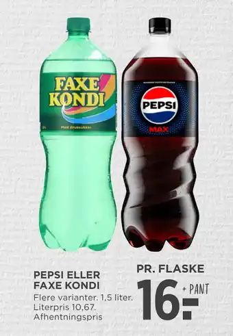 MENY PEPSI ELLER FAXE KONDI tilbud