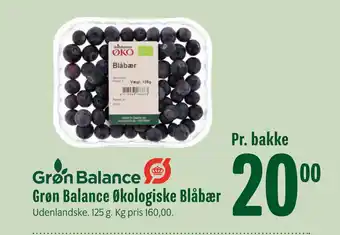 Min Købmand Grøn Balance Økologiske Blåbær tilbud