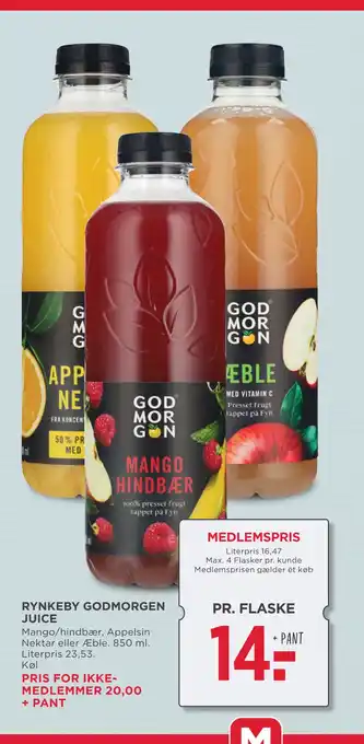 MENY RYNKEBY GODMORGEN JUICE tilbud