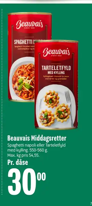 Min Købmand Beauvais Middagsretter tilbud