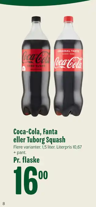 Min Købmand Coca-Cola, Fanta eller Tuborg Squash tilbud
