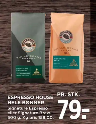MENY ESPRESSO HOUSE HELE BØNNER tilbud