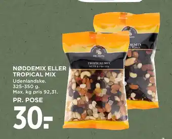 MENY NØDDEMIX ELLER TROPICAL MIX tilbud