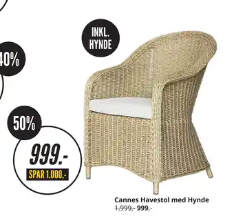 My Home Cannes Havestol med Hynde tilbud