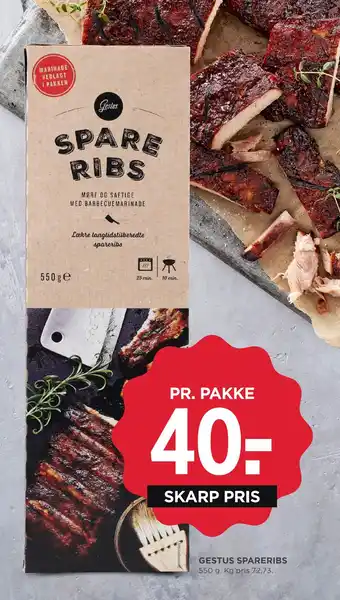 MENY GESTUS SPARERIBS tilbud