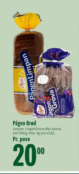Min Købmand Pågen Brød tilbud