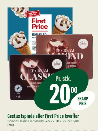 Min Købmand Gestus Ispinde eller First Price Isvafler tilbud