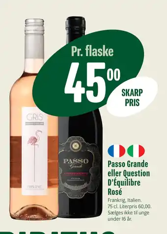 Min Købmand Passo Grande eller Question D’Équilibre Rosé tilbud