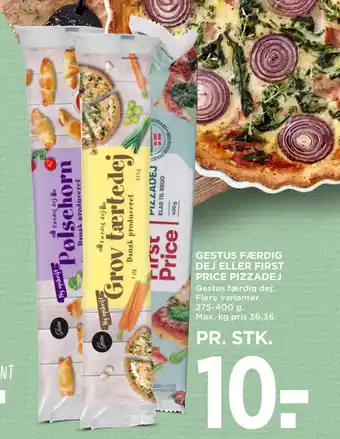 MENY GESTUS FÆRDIG DEJ ELLER FIRST PRICE PIZZADEJ tilbud