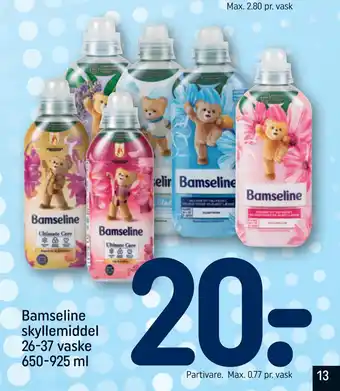 REMA 1000 Bamseline skyllemiddel 26-37 vaske 650-925 ml tilbud