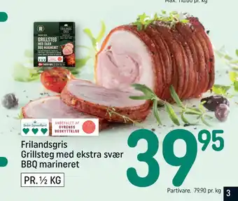 REMA 1000 Frilandsgris Grillsteg med ekstra svær BBQ marineret tilbud