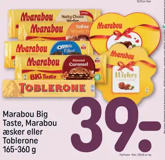 REMA 1000 Marabou Big Taste, Marabou æsker eller Toblerone tilbud