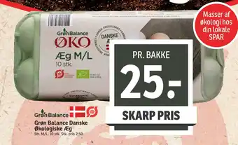 SPAR Grøn Balance Danske Økologiske Æg tilbud