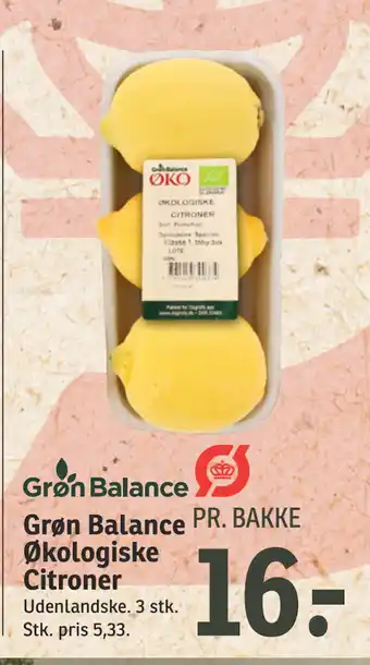 SPAR Grøn Balance Økologiske Citroner tilbud