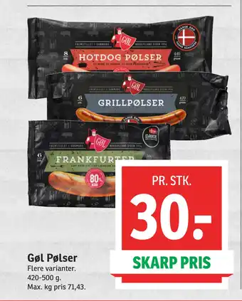 SPAR Gøl Pølser tilbud