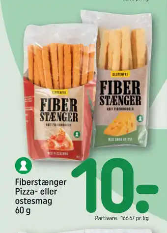 REMA 1000 Fiberstænger Pizza- eller ostesmag 60 g tilbud