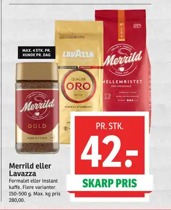 SPAR Merrild eller Lavazza tilbud