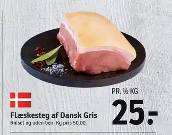 SPAR Flæskesteg af Dansk Gris tilbud