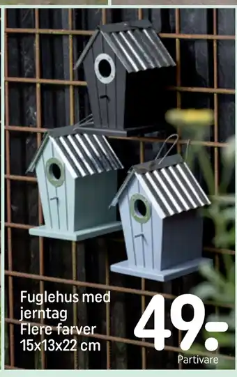REMA 1000 Fuglehus med jerntag Flere farver 15x13x22 cm tilbud
