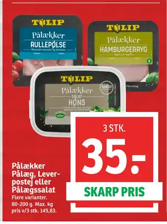 SPAR Pålækker Pålæg, Leverpostej eller Pålægssalat tilbud
