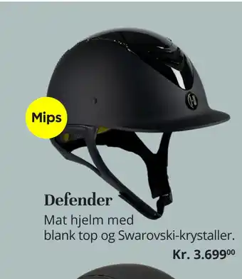 Mat hjelm med blank top og Swarovski-krystaller