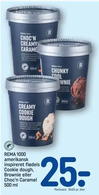 REMA 1000 REMA 1000 amerikansk inspireret flødeis Cookie dough tilbud