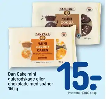 Dan Cake mini gulerodskage eller chokolade med spåner