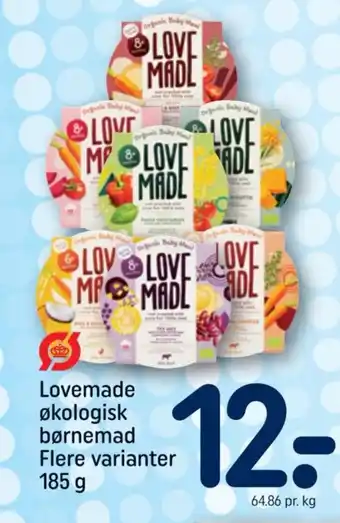 REMA 1000 Lovemade økologisk børnemad Flere varianter 185 g tilbud