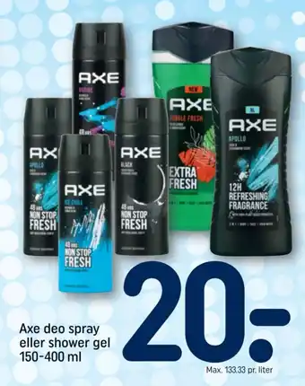 Axe deo spray eller shower gel 150-400 ml