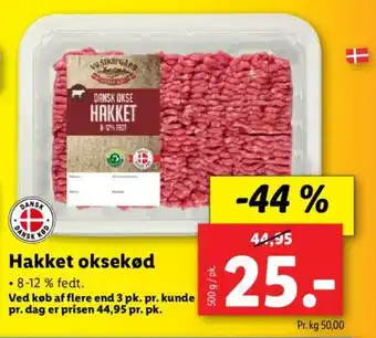 Lidl Hakket oksekød tilbud