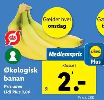 Lidl Økologisk banan tilbud
