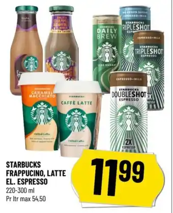 Løvbjerg STARBUCKS FRAPPUCINO, LATTE EL. ESPRESSO tilbud