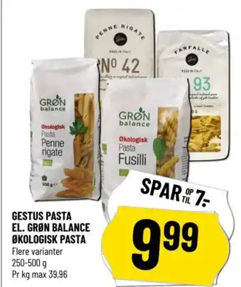 Løvbjerg GESTUS PASTA EL. GRØN BALANCE ØKOLOGISK PASTA tilbud