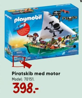 Bilka Piratskib med motor tilbud