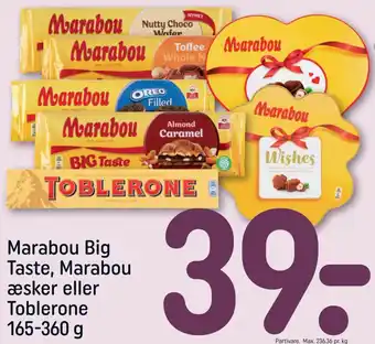 REMA 1000 Marabou Big Taste, Marabou æsker eller Toblerone tilbud