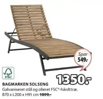 JYSK BAGMARKEN SOLSENG tilbud