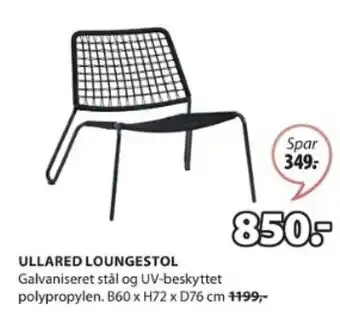 JYSK ULLARED LOUNGESTOL tilbud