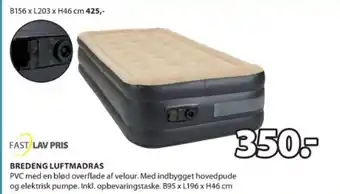 JYSK BREDENG LUFTMADRAS tilbud