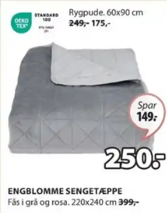 JYSK ENGBLOMME SENGETÆPPE tilbud