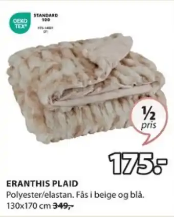 JYSK ERANTHIS PLAID tilbud