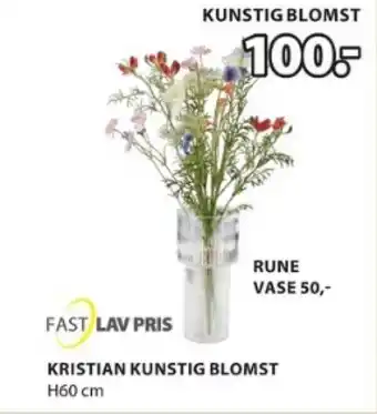 JYSK KRISTIAN KUNSTIG BLOMST tilbud