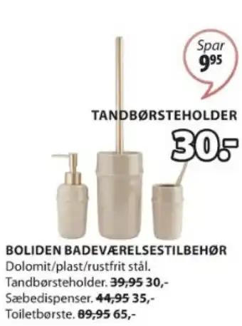 JYSK BOLIDEN BADEVÆRELSESTILBEHØR tilbud