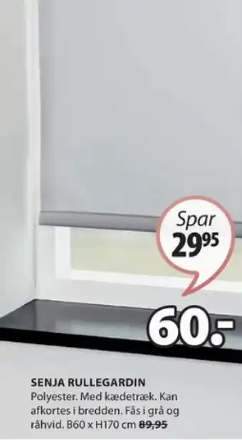 JYSK SENJA RULLEGARDIN tilbud