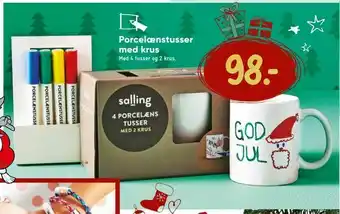 Porcelænstusser med krus
