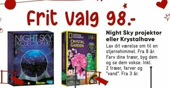 Bilka Night Sky projektor eller Krystalhave tilbud