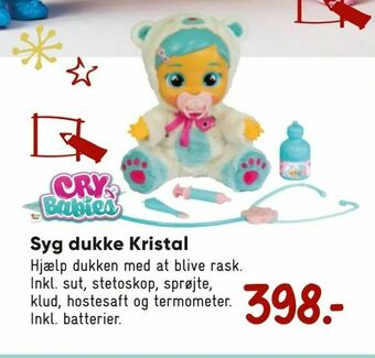 Bilka Syg dukke Kristal tilbud