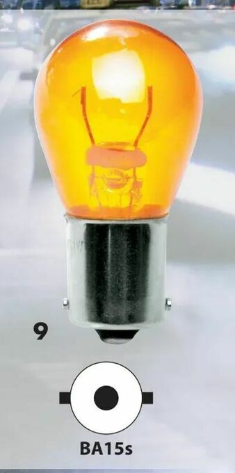 Pærer, 12 V, orange, 2 stk